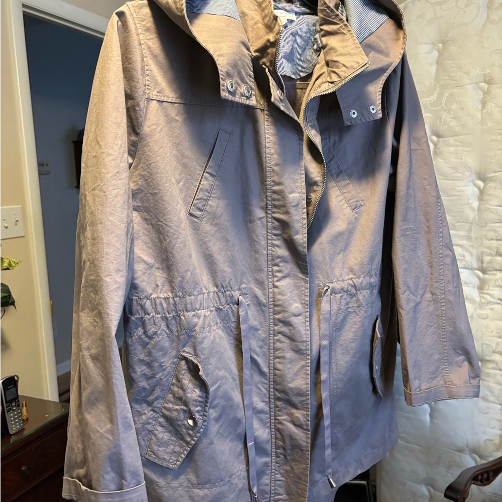 Women's Taupe Hooded Jacket